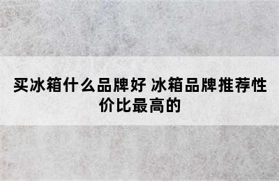 买冰箱什么品牌好 冰箱品牌推荐性价比最高的